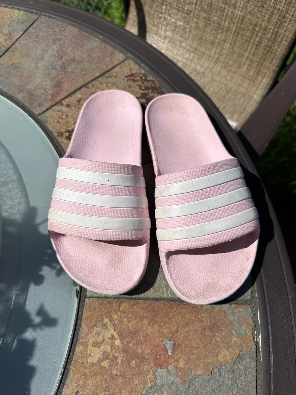 Adidas Pink Slide Sandals - Casual girls Pool Slides